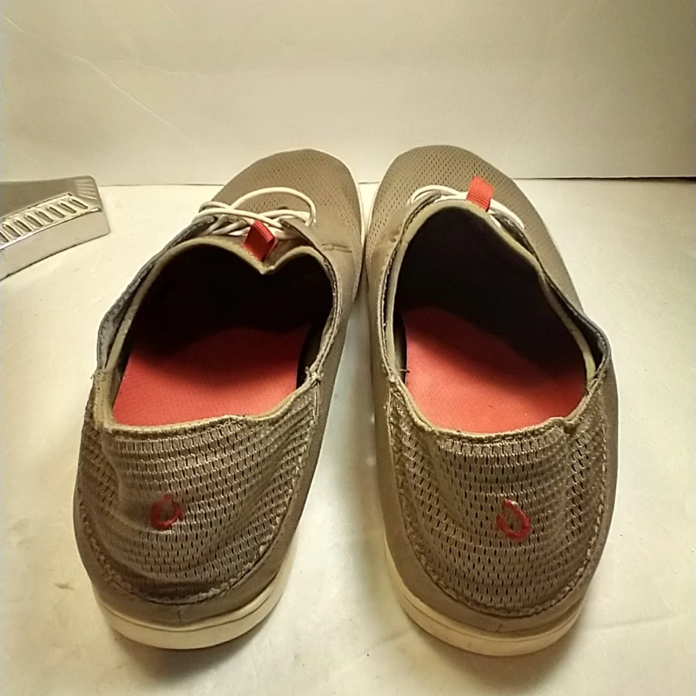 Olukai Nohea Moku No Tie Pull On Boat Shoes Sneakers Men's sz 12